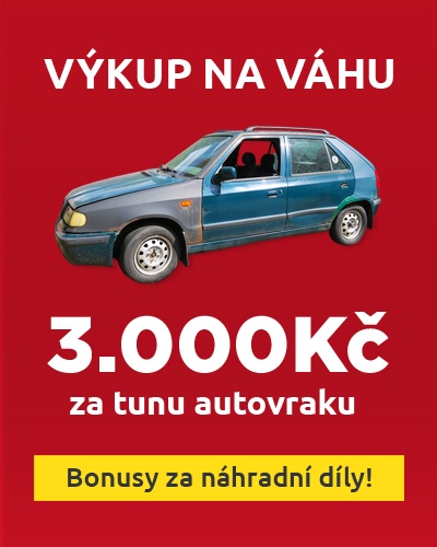 Výkup autovraku na váhu - bonus za náhradní díly