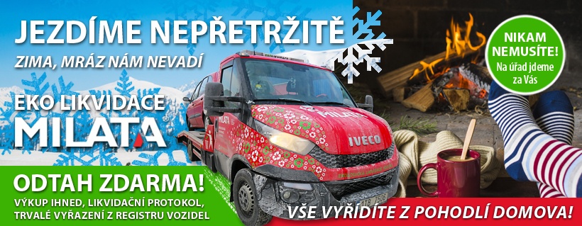 Likvidace vozidel Ostrava - Zimní odtahy na likvidaci, odvozy aut zdarma, výkup ihned, na úřad nemusíte.